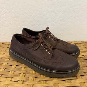 Dr. Martens Docs Mens 12M Floyd Oxford Dress Shoes Brown Leather Brogue Lace Up